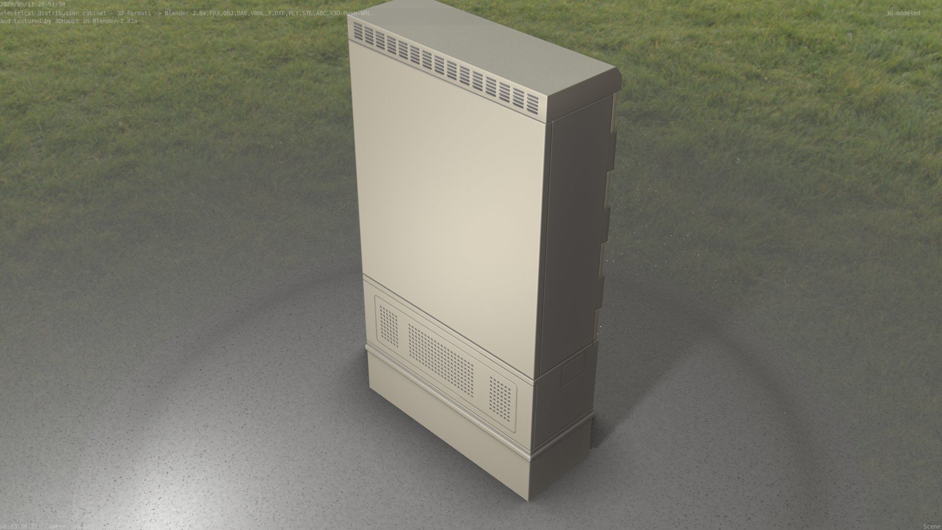Electrical Distribution Cabinet 57 Low-poly 3D model_85