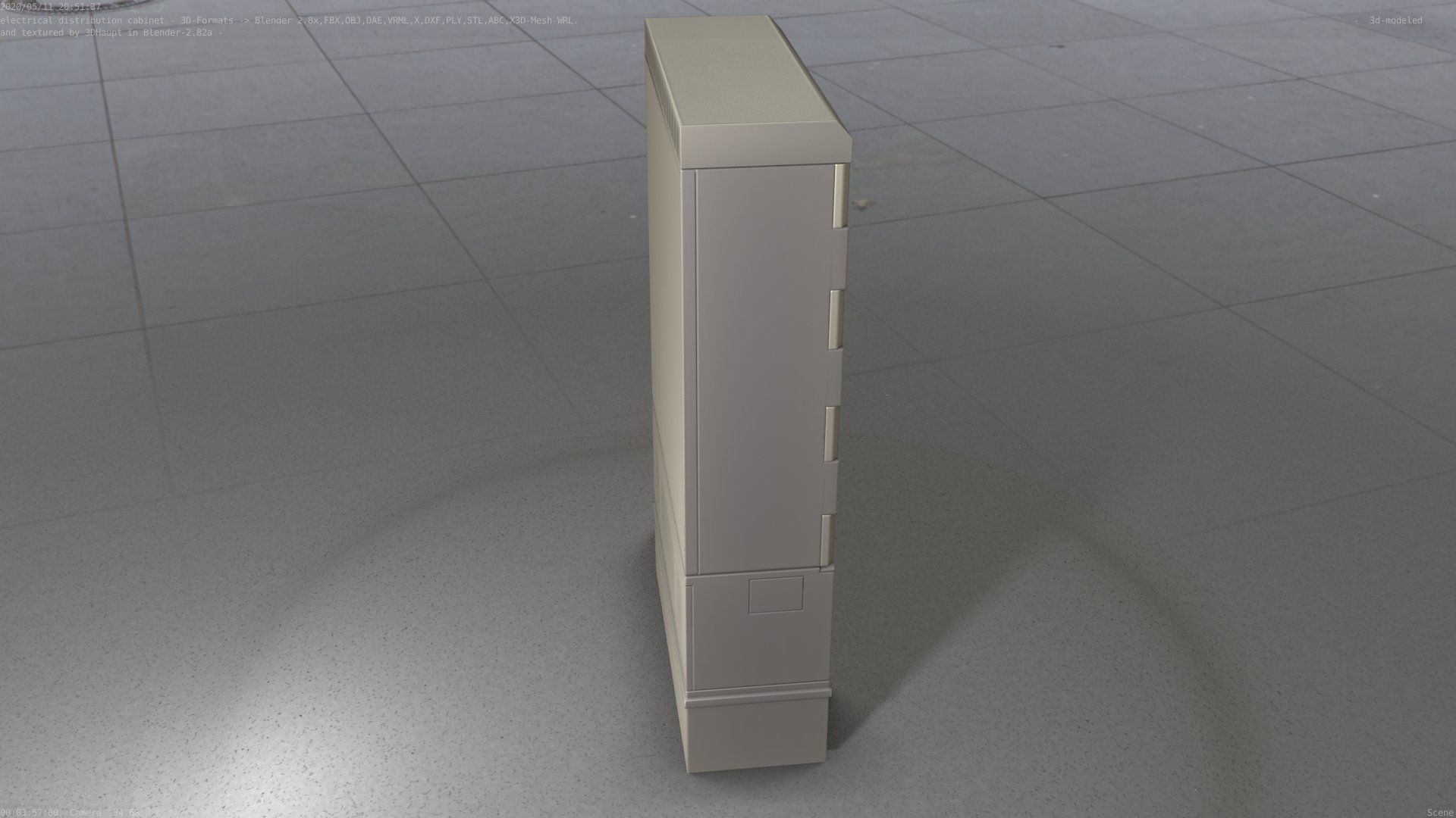 Electrical Distribution Cabinet 57 Low-poly 3D model_88