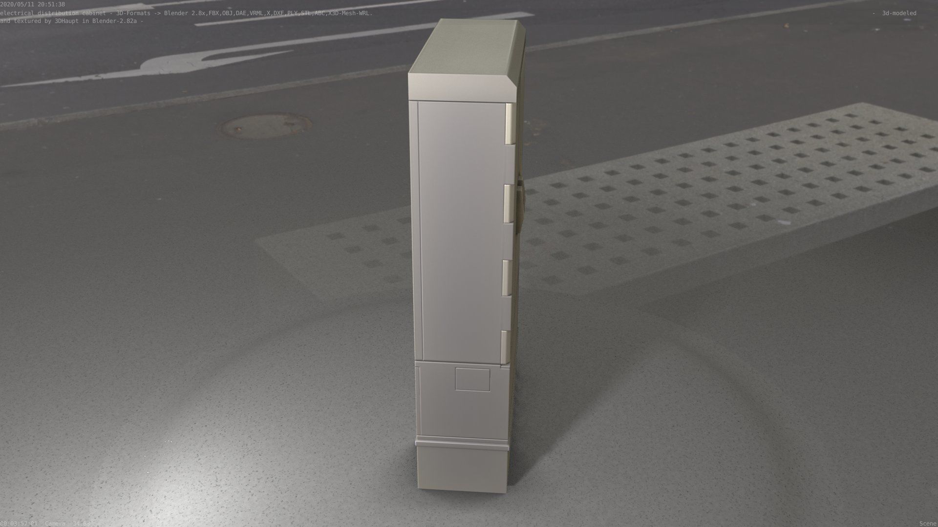 Electrical Distribution Cabinet 57 Low-poly 3D model_89