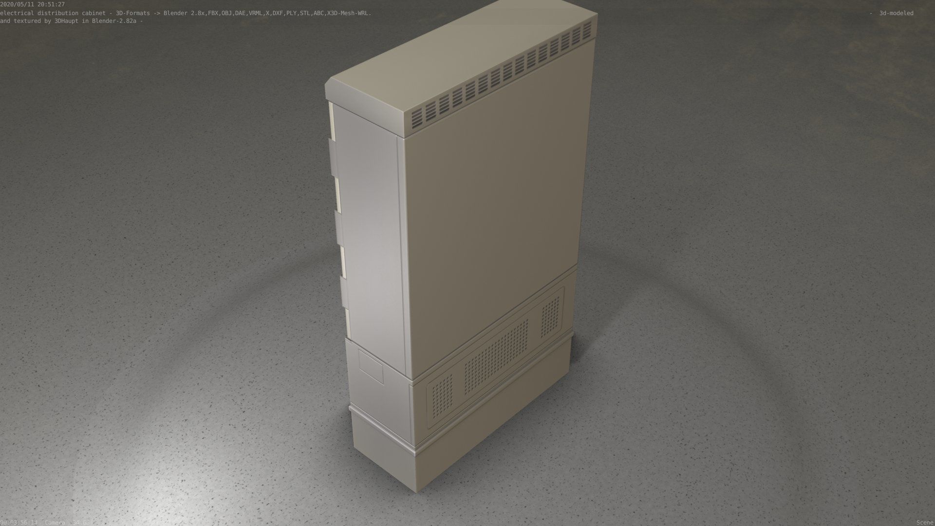 Electrical Distribution Cabinet 57 Low-poly 3D model_78