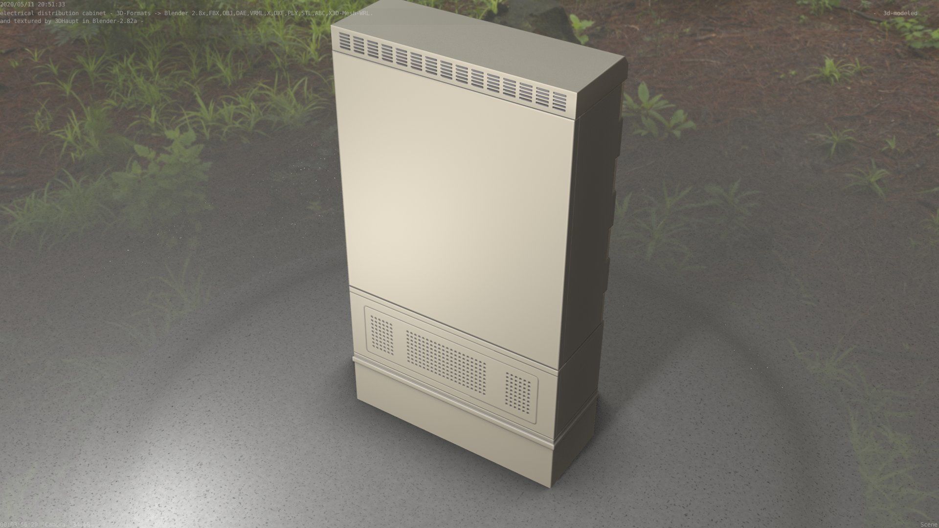 Electrical Distribution Cabinet 57 Low-poly 3D model_84