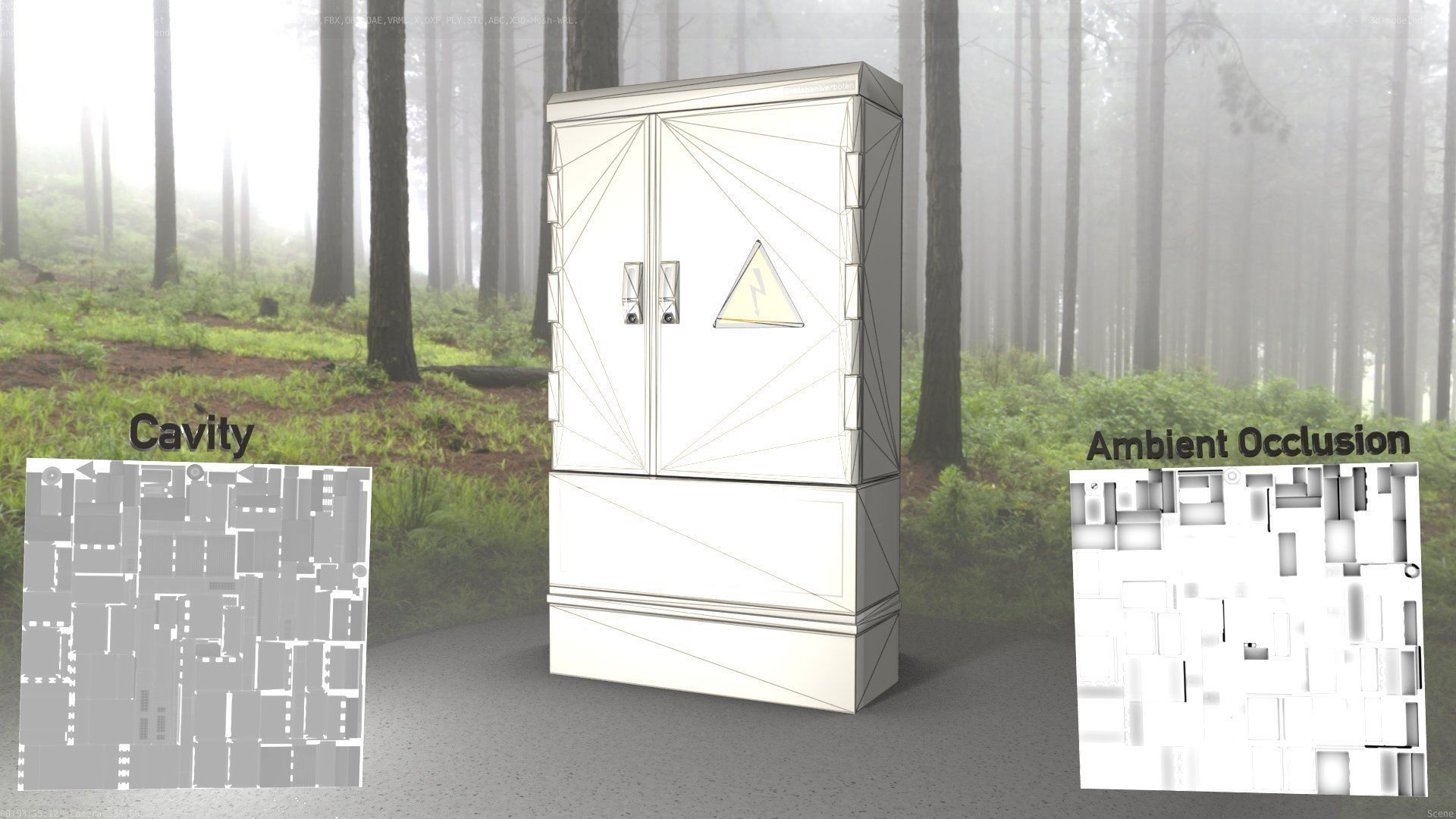 Electrical Distribution Cabinet 57 Low-poly 3D model_52