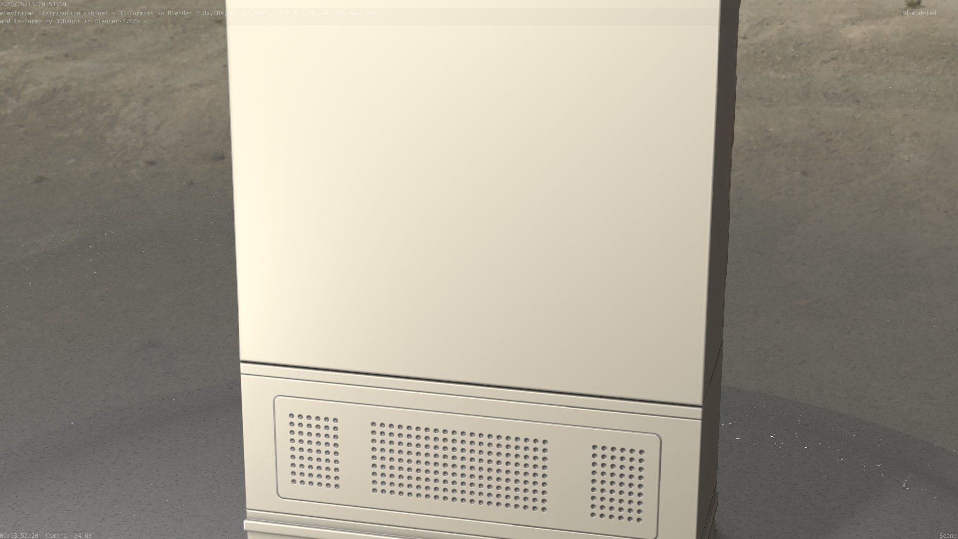 Electrical Distribution Cabinet 57 Low-poly 3D model_60