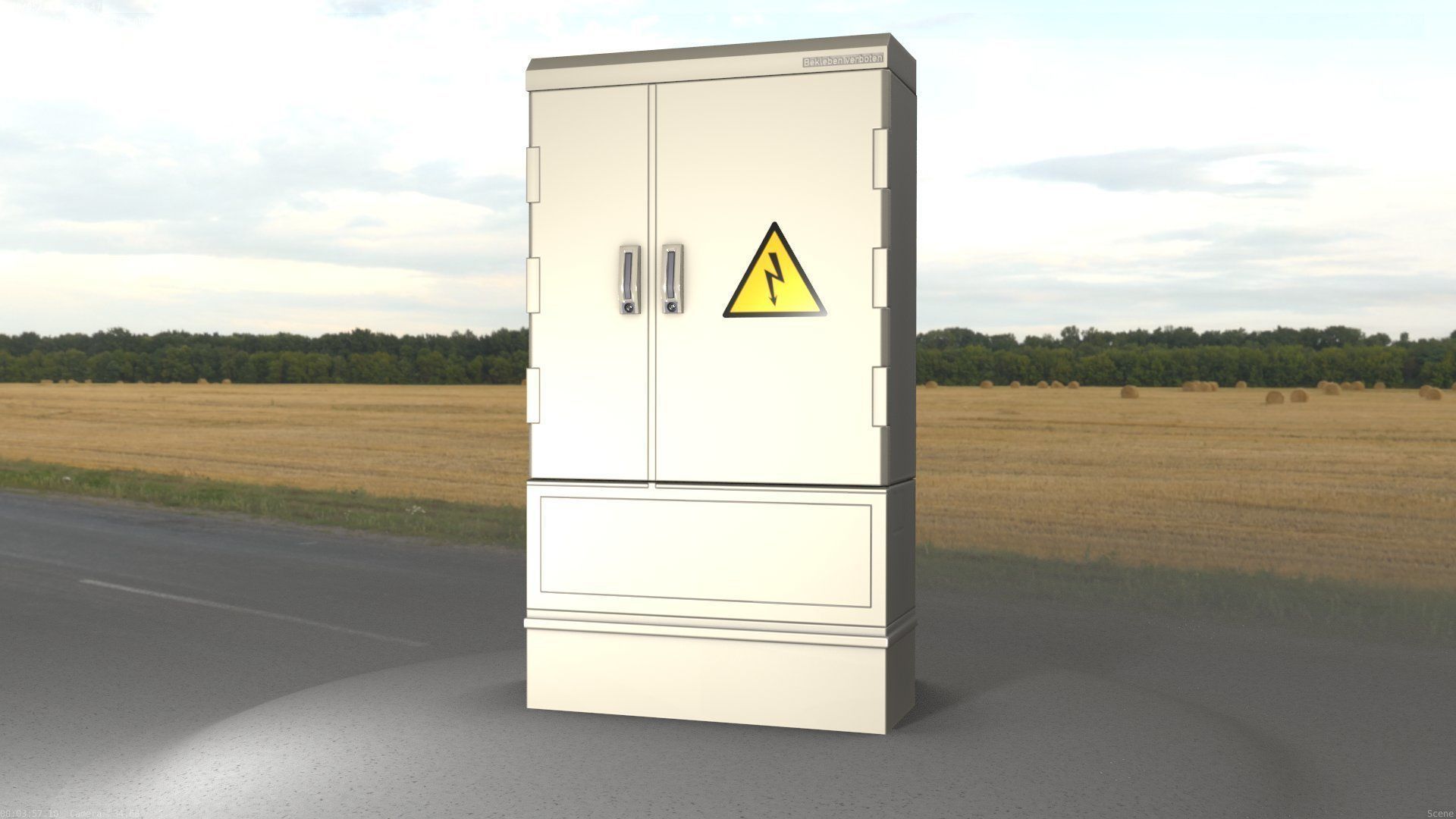 Electrical Distribution Cabinet 57 Low-poly 3D model_98