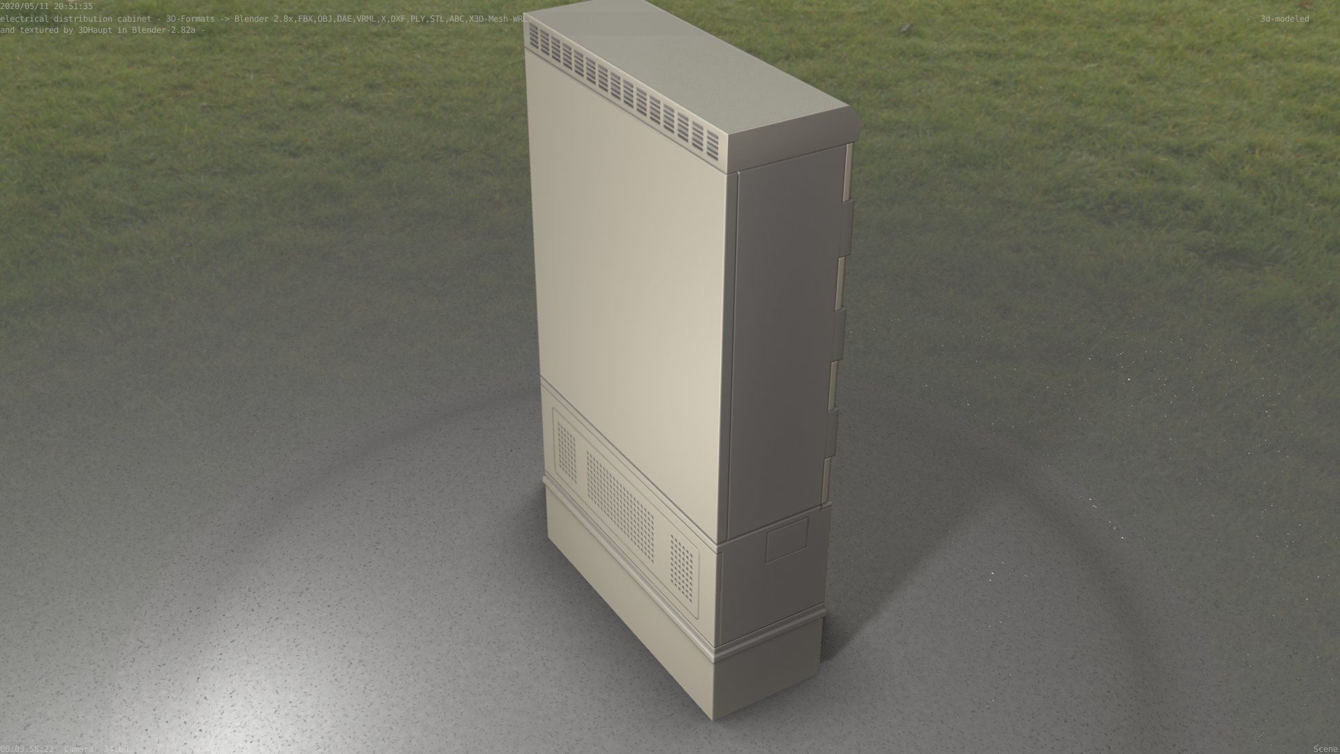 Electrical Distribution Cabinet 57 Low-poly 3D model_86