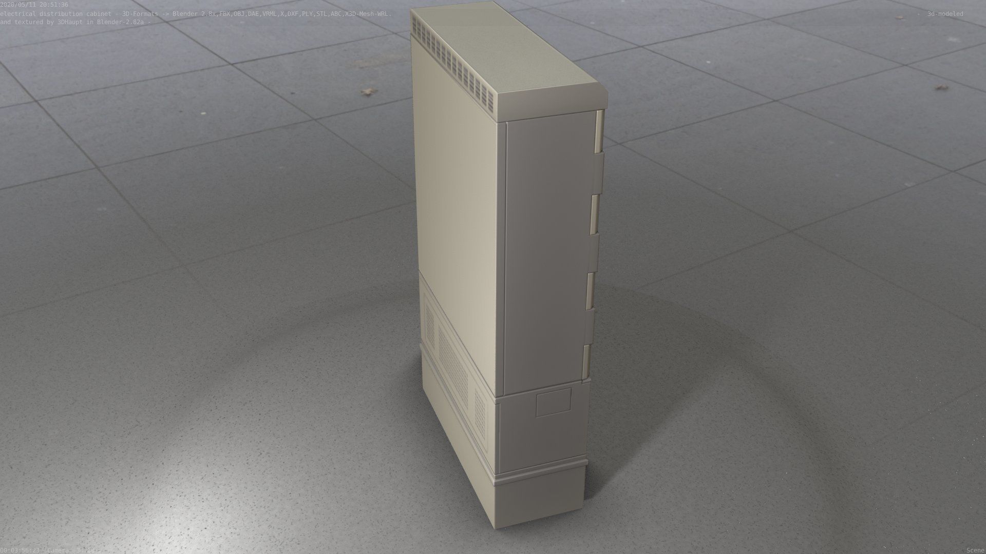 Electrical Distribution Cabinet 57 Low-poly 3D model_87