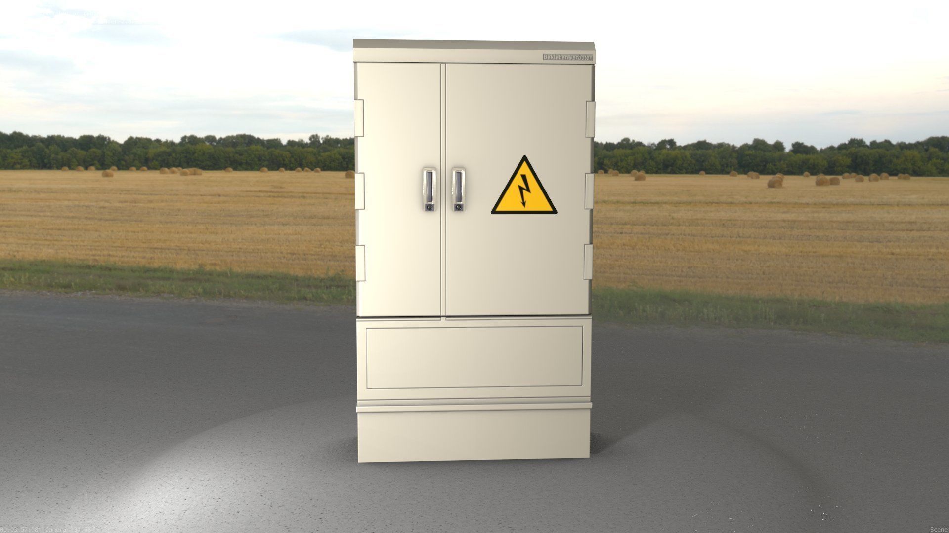 Electrical Distribution Cabinet 57 Low-poly 3D model_96