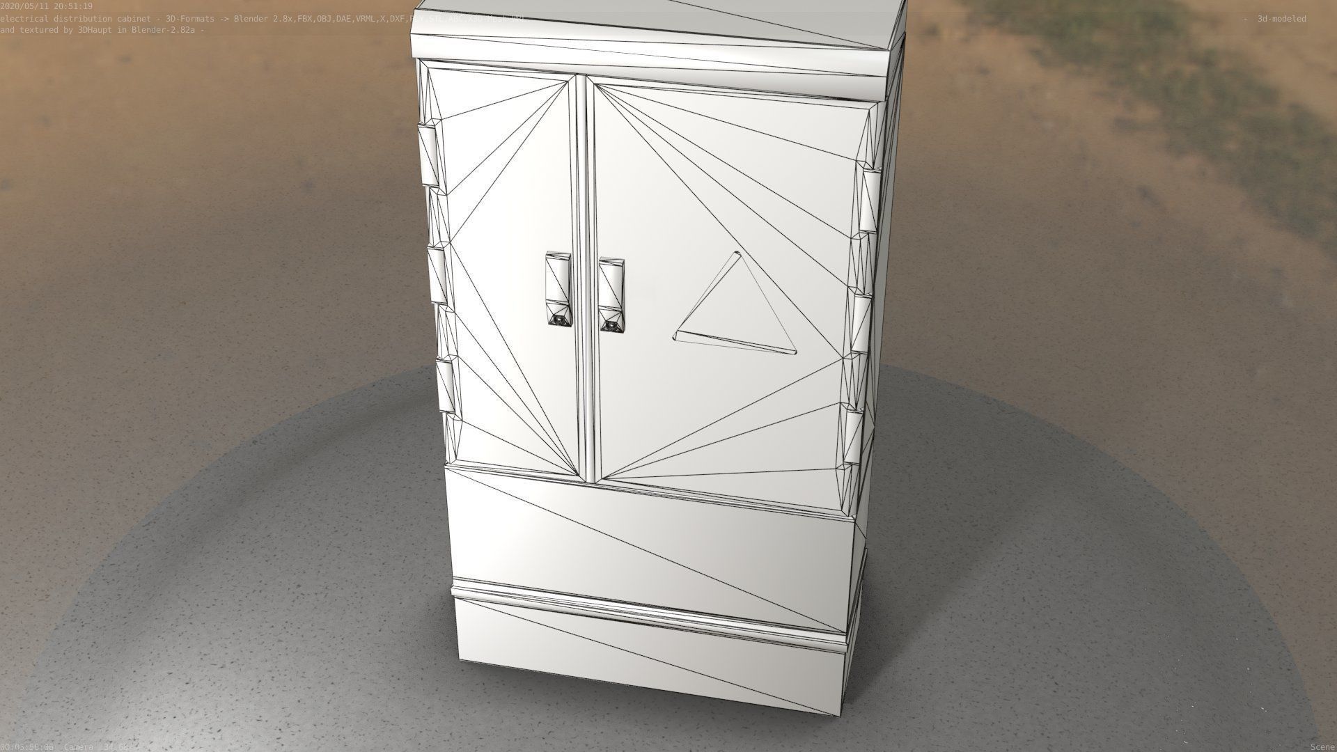 Electrical Distribution Cabinet 57 Low-poly 3D model_70