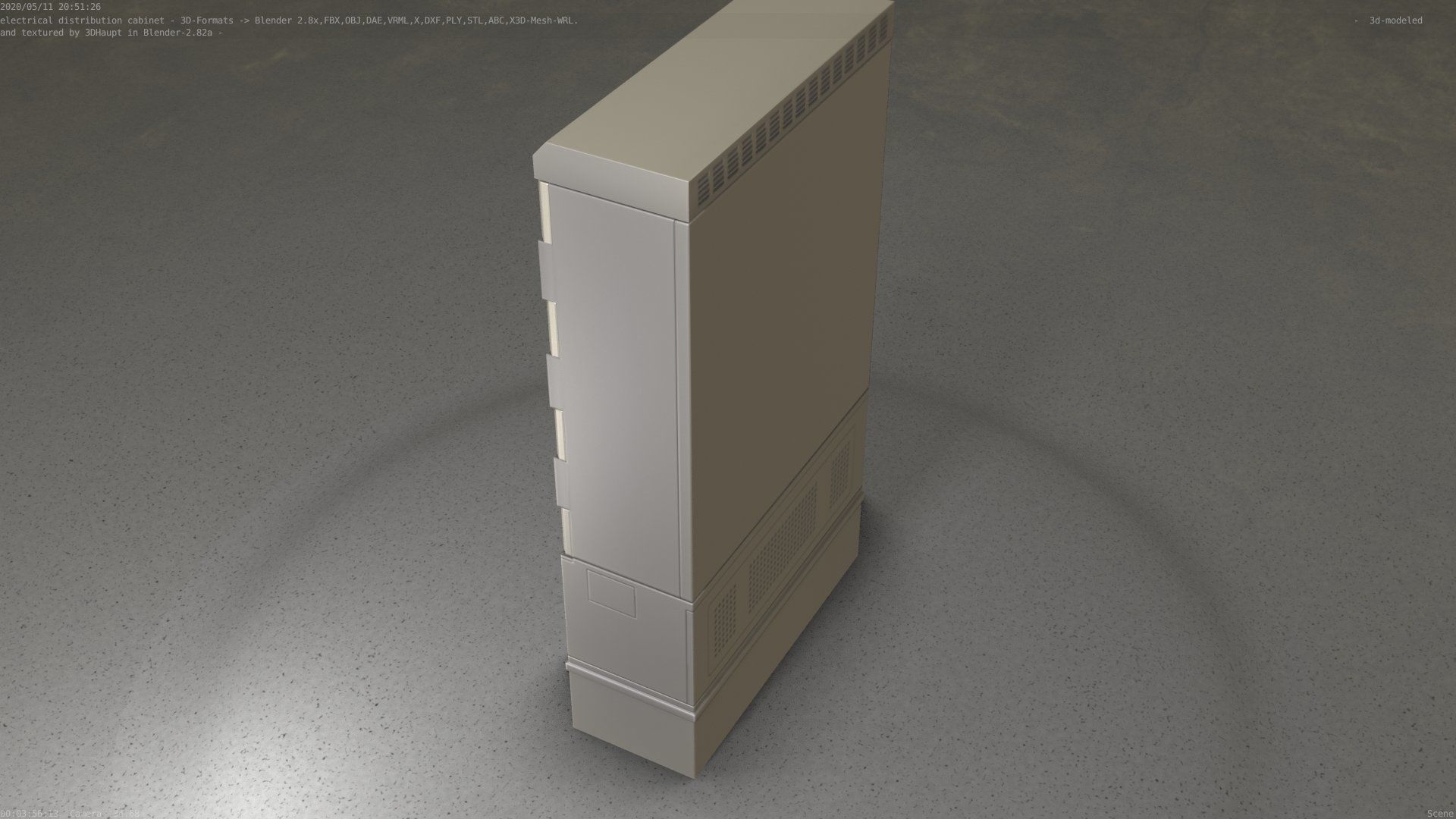Electrical Distribution Cabinet 57 Low-poly 3D model_77