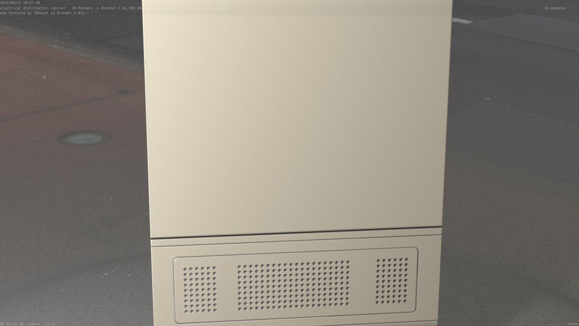 Electrical Distribution Cabinet 57 Low-poly 3D model_59