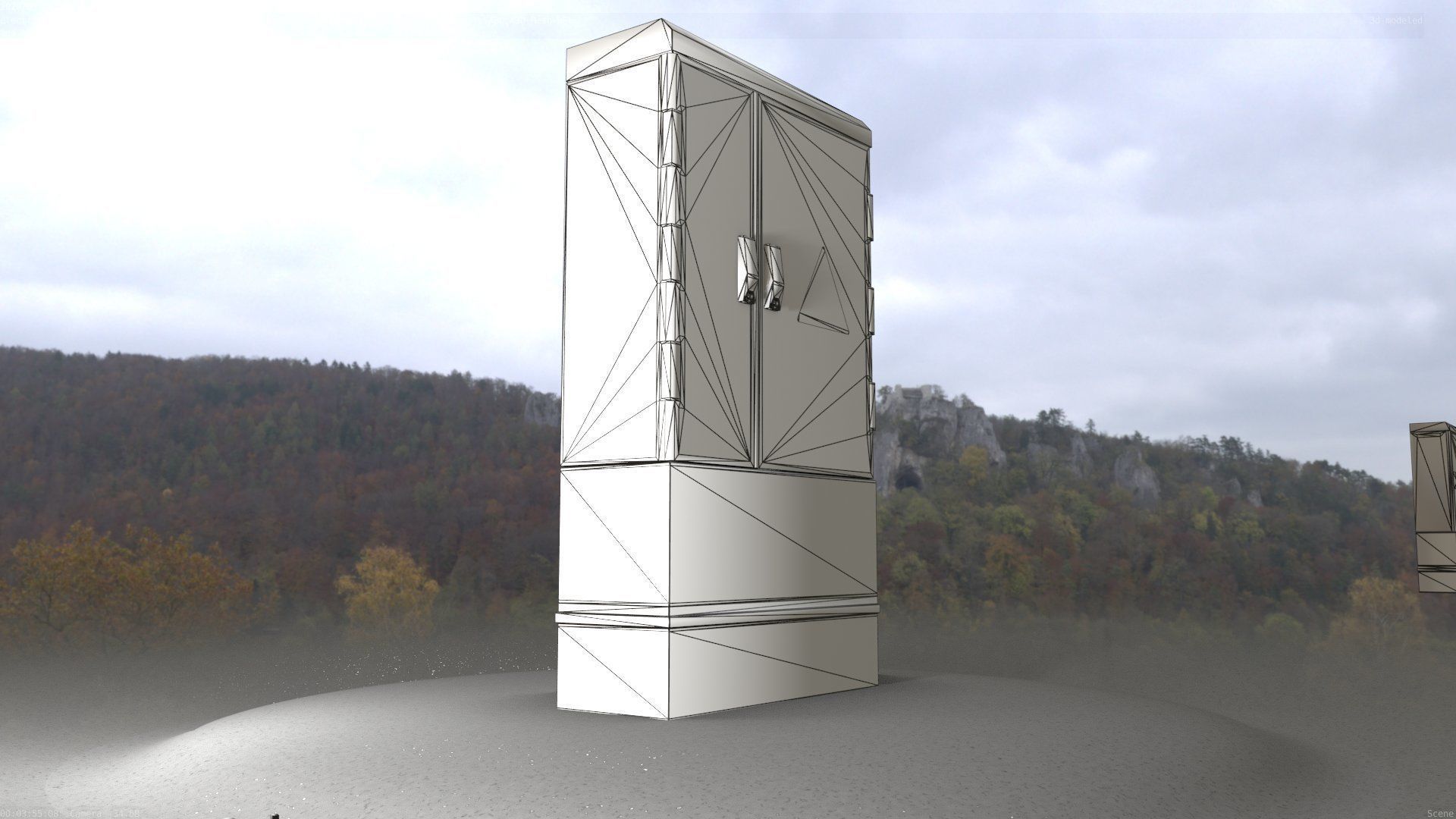 Electrical Distribution Cabinet 57 Low-poly 3D model_48