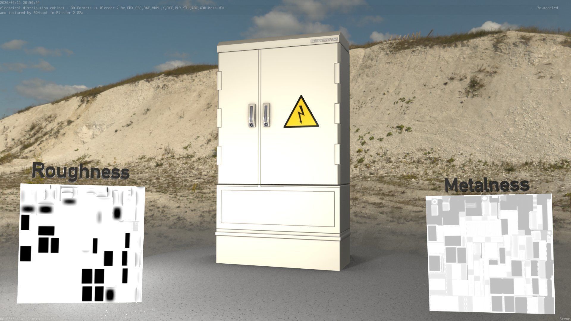 Electrical Distribution Cabinet 57 Low-poly 3D model_30