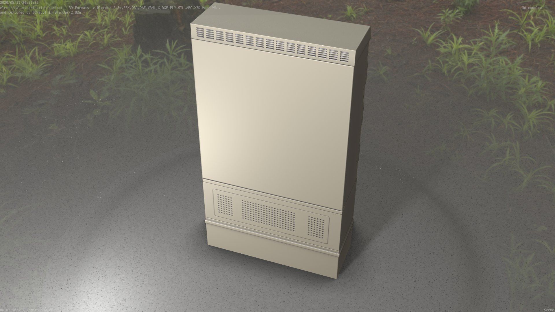 Electrical Distribution Cabinet 57 Low-poly 3D model_83