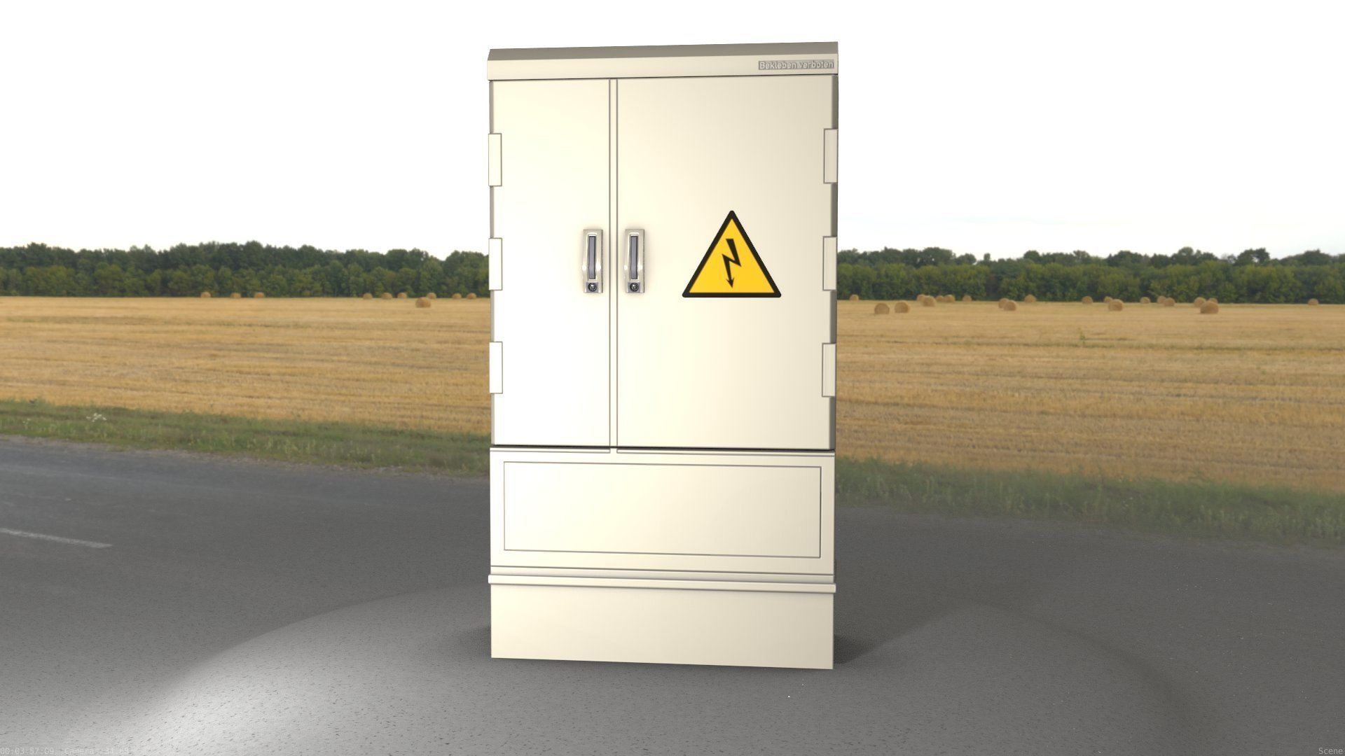 Electrical Distribution Cabinet 57 Low-poly 3D model_97