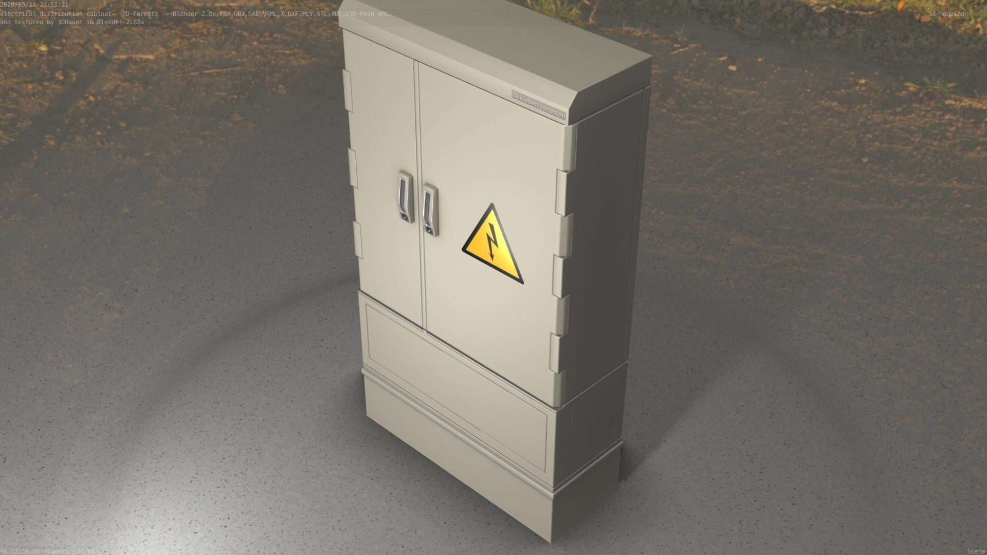 Electrical Distribution Cabinet 57 Low-poly 3D model_72