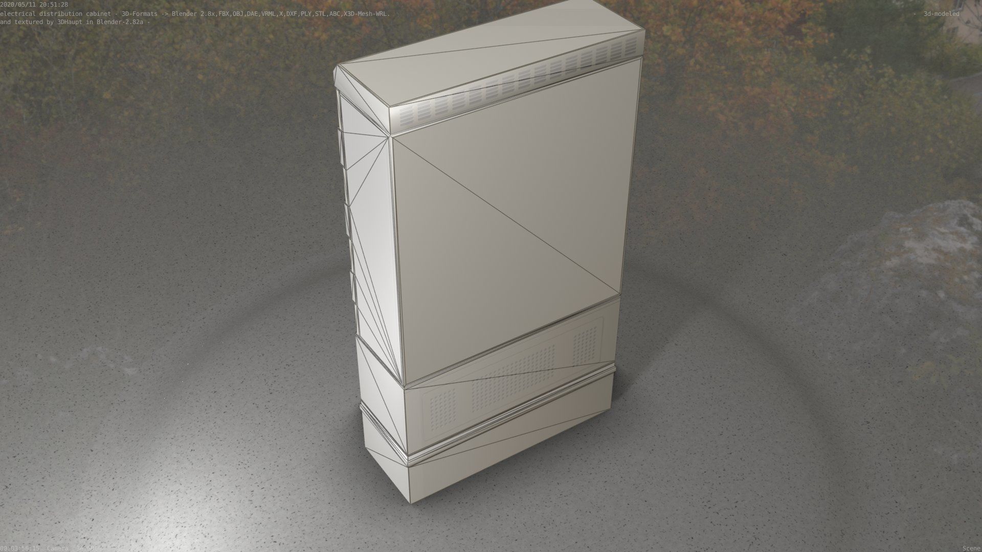 Electrical Distribution Cabinet 57 Low-poly 3D model_79