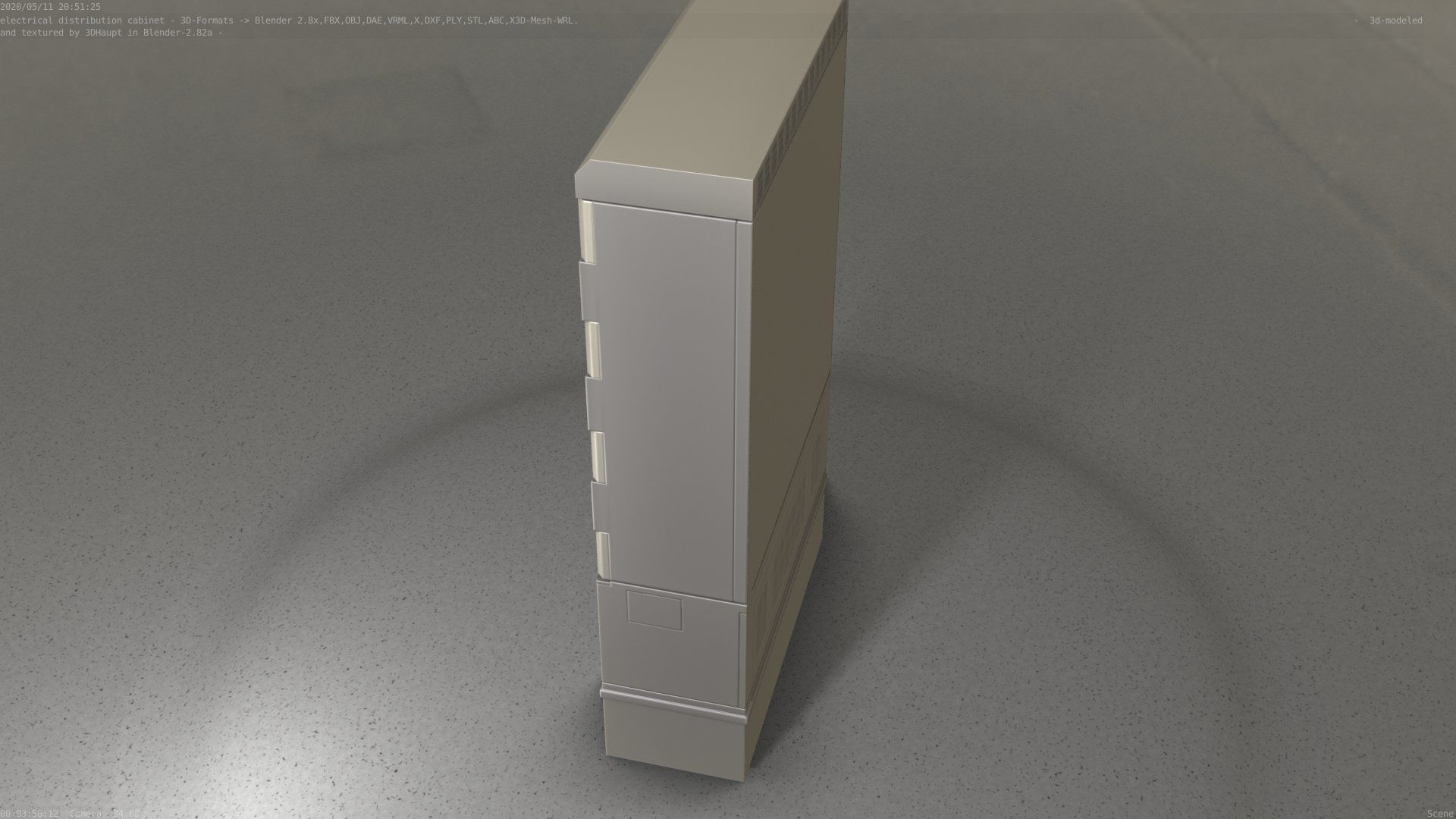 Electrical Distribution Cabinet 57 Low-poly 3D model_76