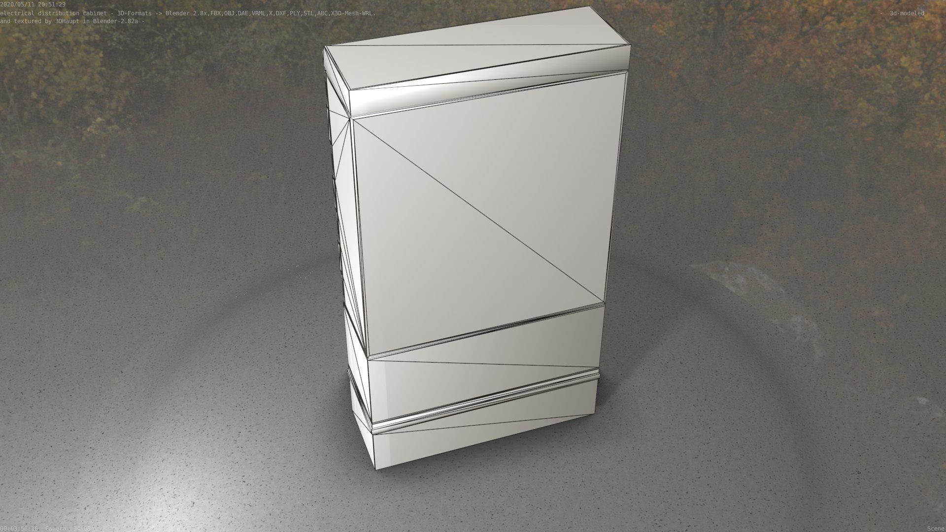 Electrical Distribution Cabinet 57 Low-poly 3D model_80