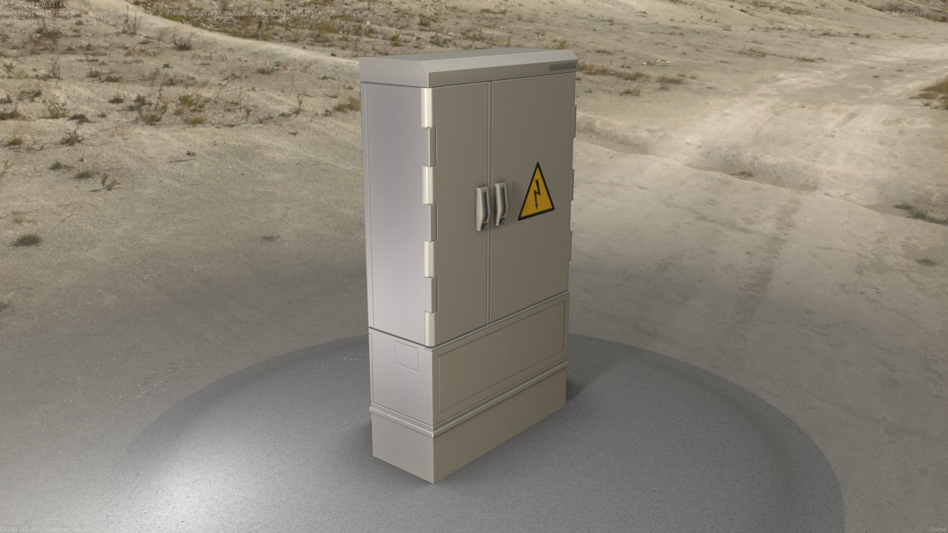 Electrical Distribution Cabinet 57 Low-poly 3D model_92
