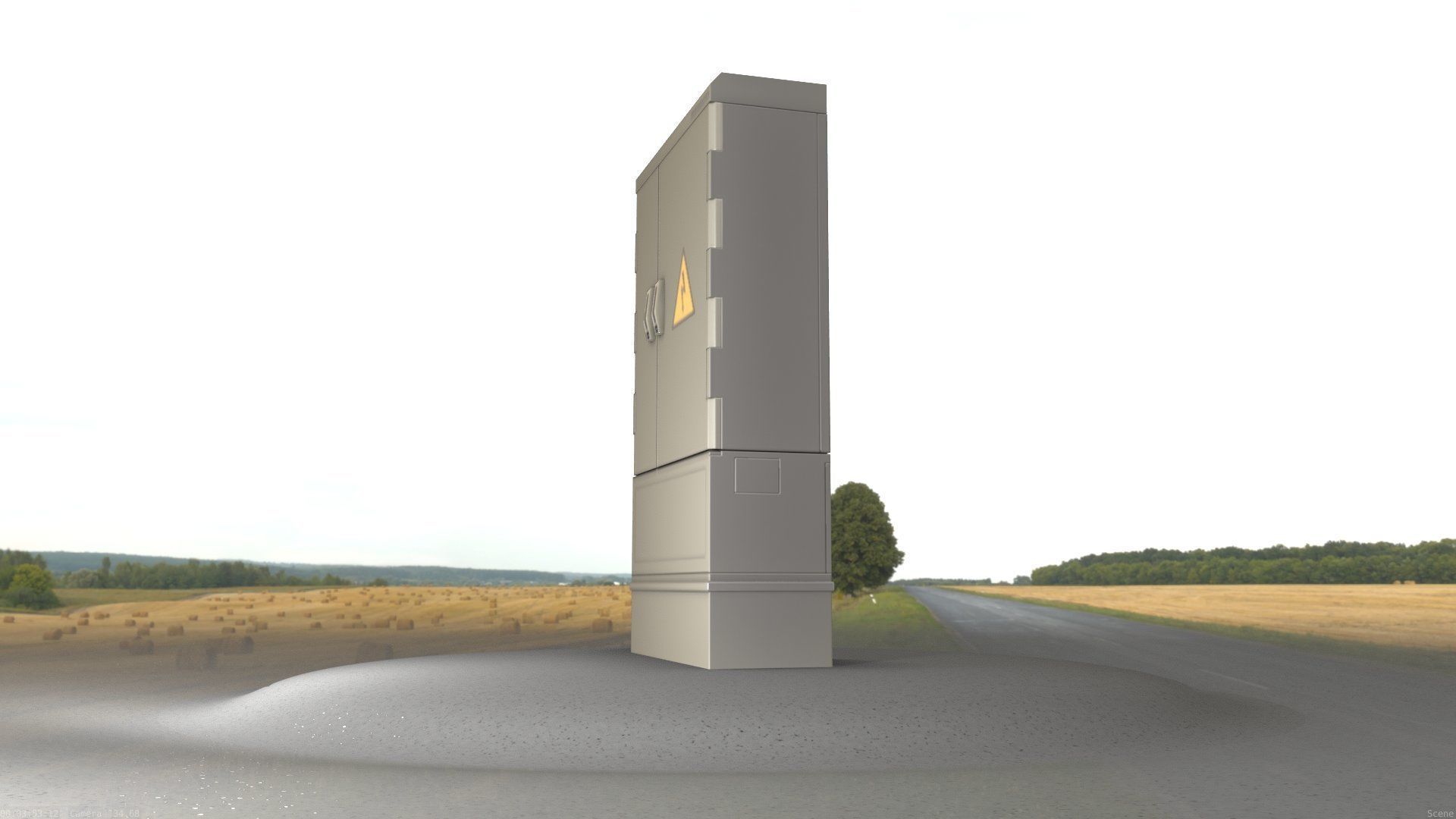 Electrical Distribution Cabinet 57 Low-poly 3D model_4