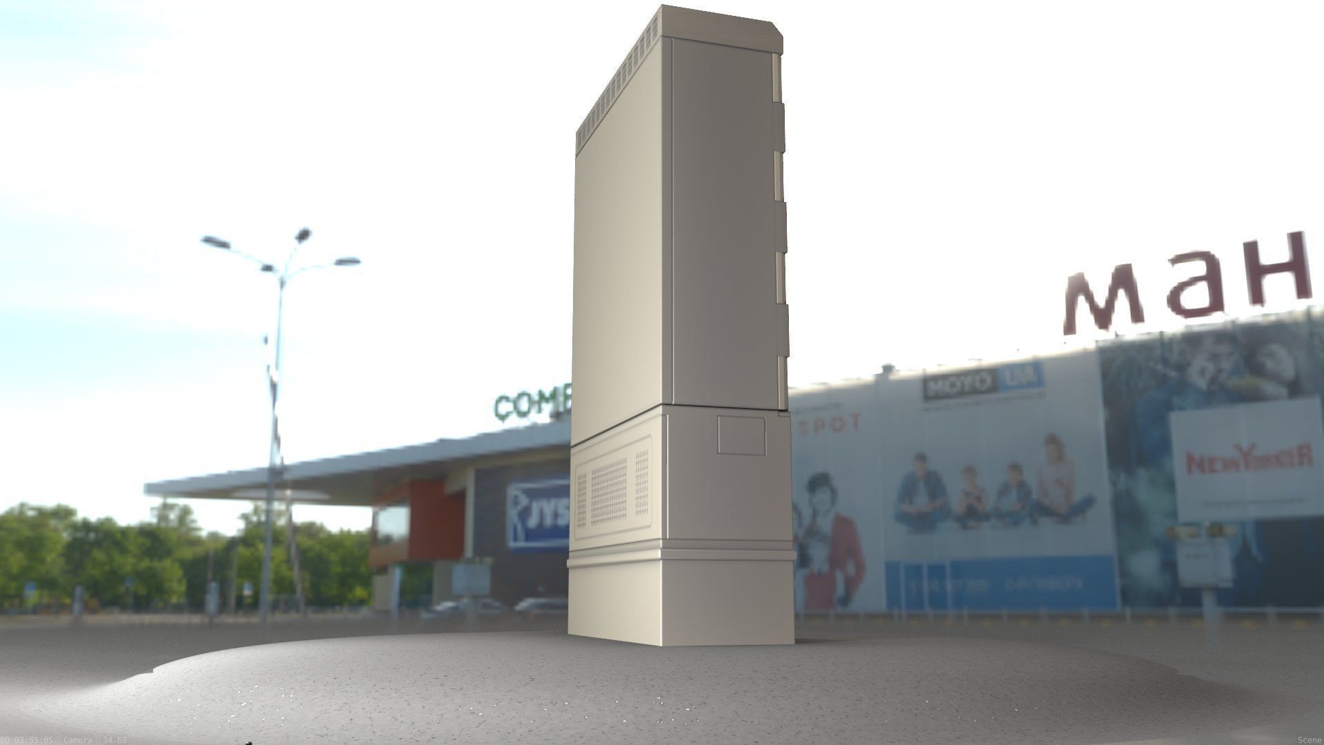 Electrical Distribution Cabinet 57 Low-poly 3D model_45