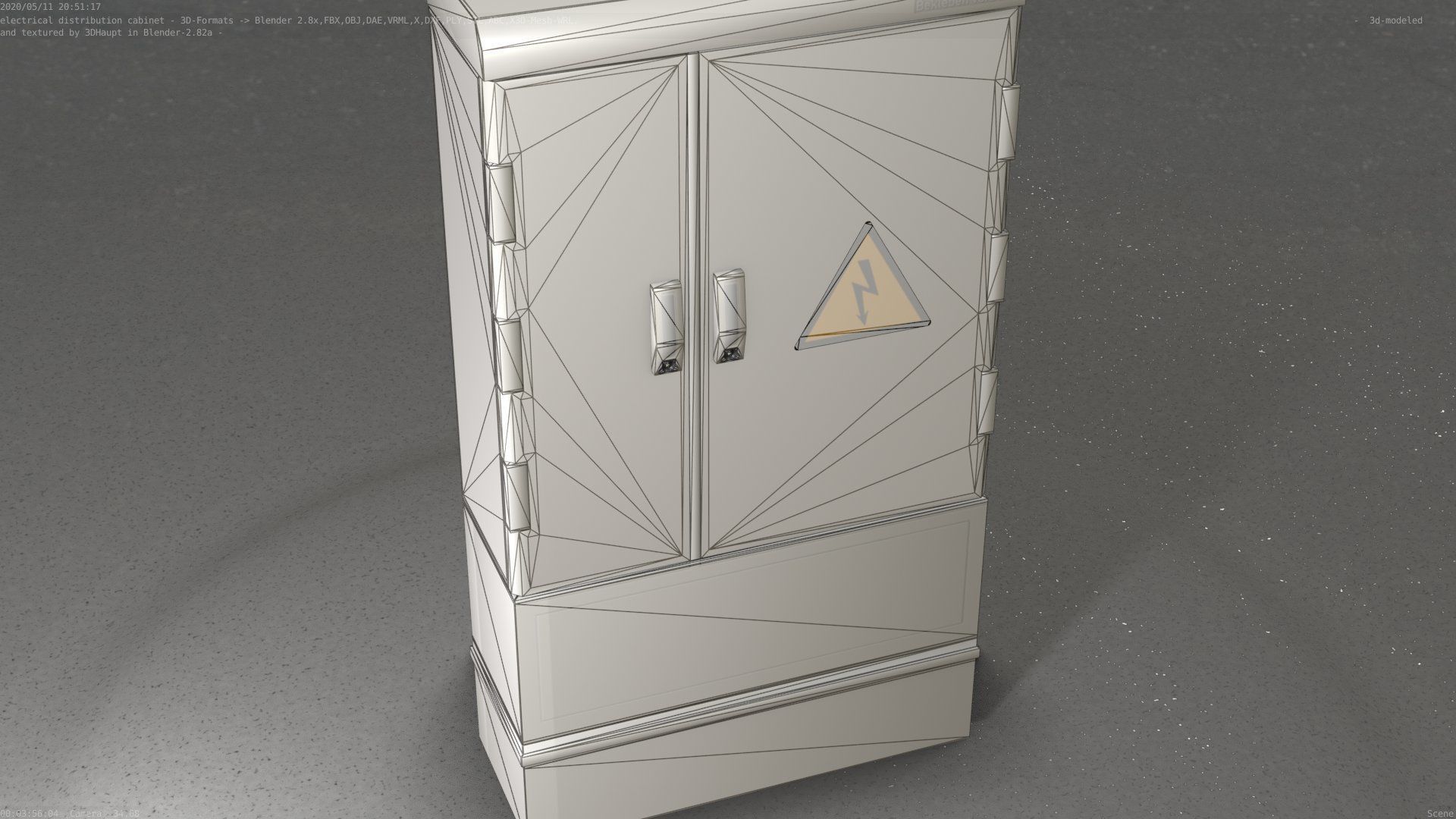 Electrical Distribution Cabinet 57 Low-poly 3D model_68
