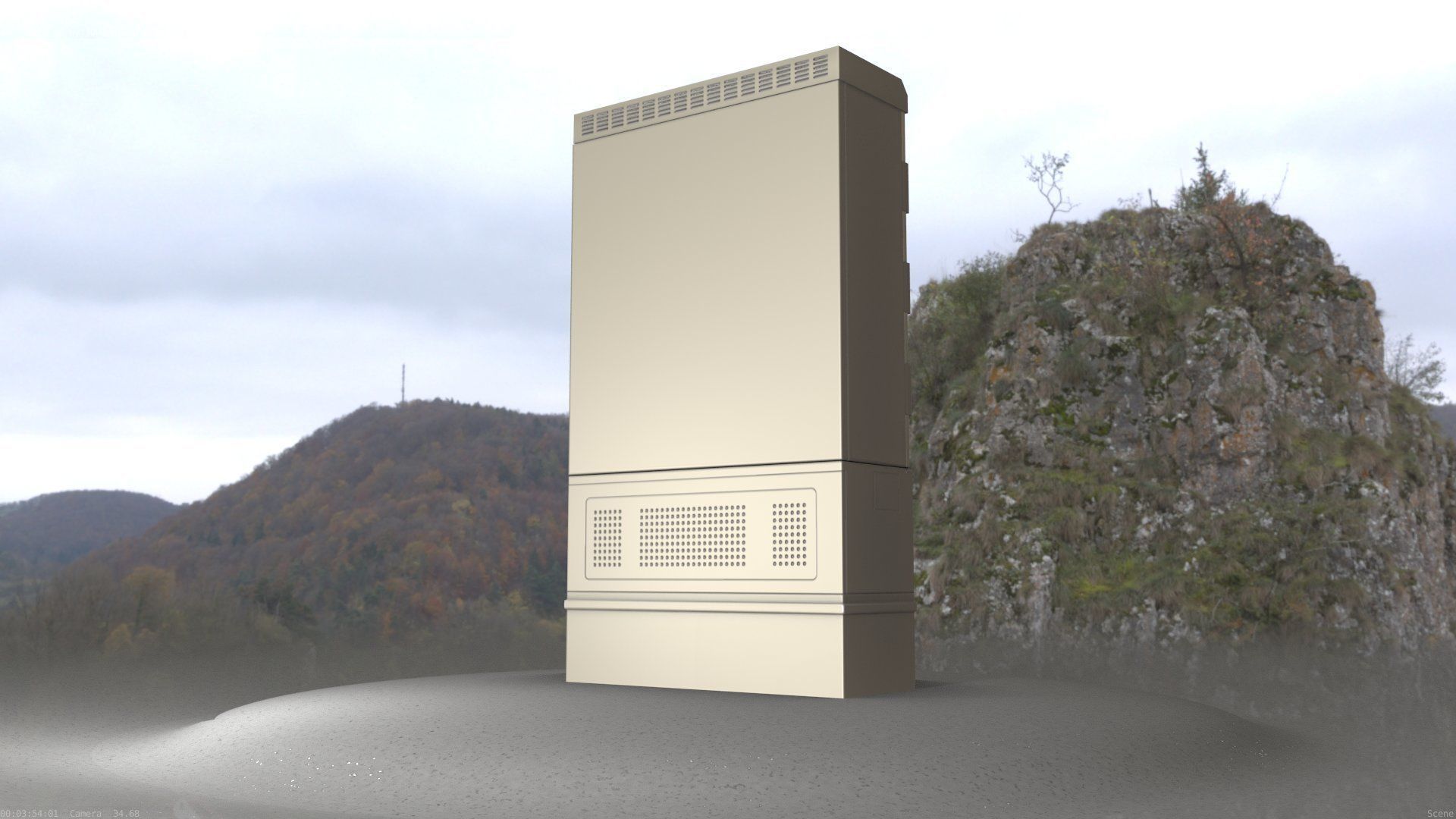 Electrical Distribution Cabinet 57 Low-poly 3D model_17