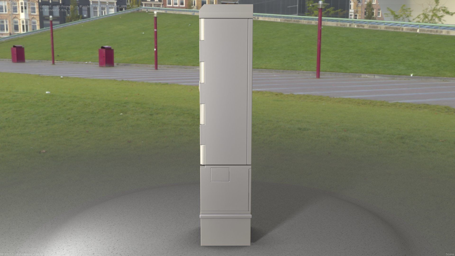 Electrical Distribution Cabinet 57 Low-poly 3D model_55