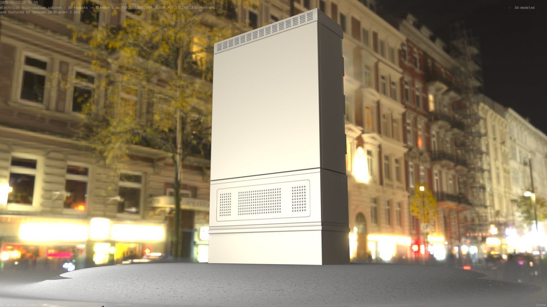 Electrical Distribution Cabinet 57 Low-poly 3D model_43