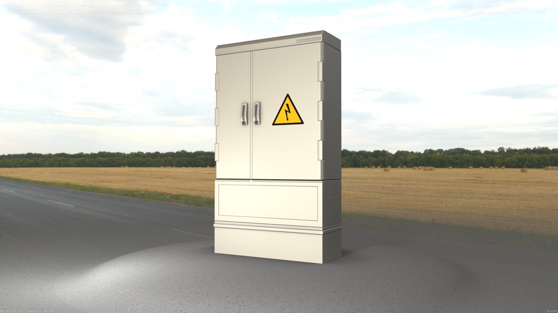 Electrical Distribution Cabinet 57 Low-poly 3D model_99
