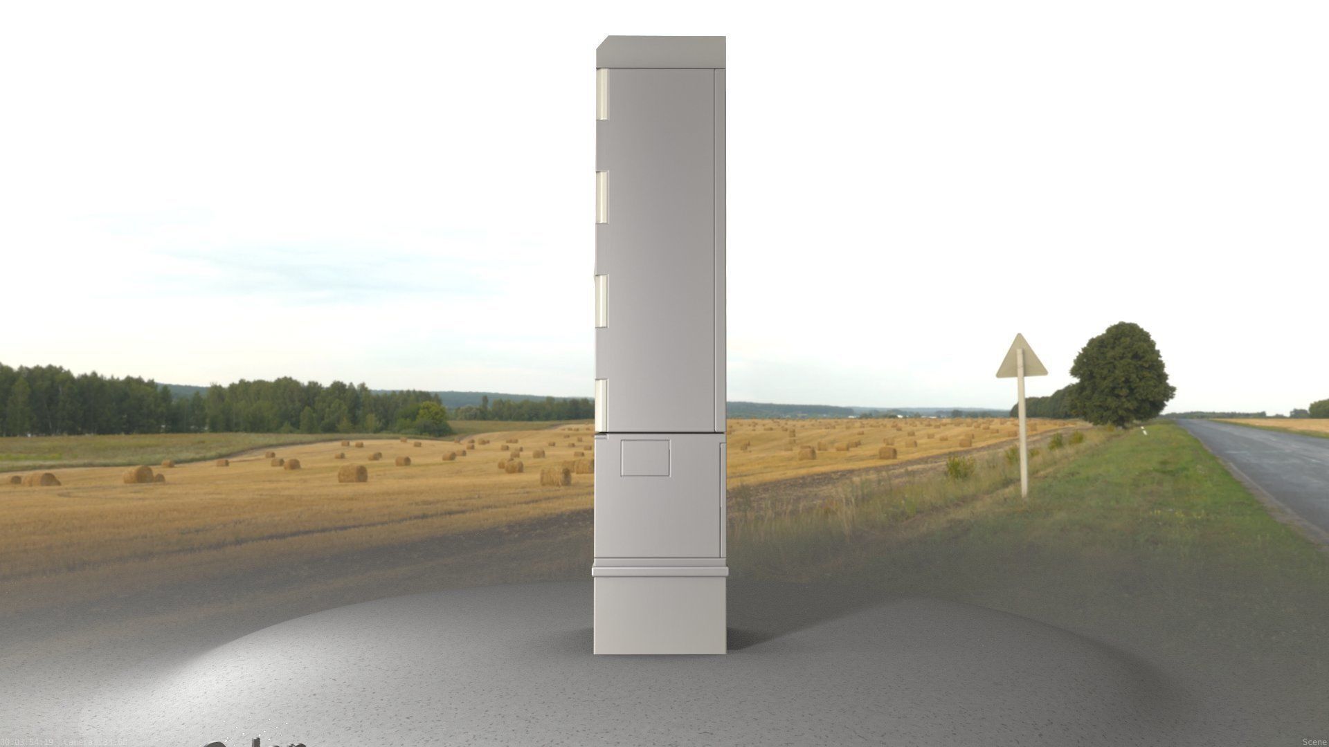 Electrical Distribution Cabinet 57 Low-poly 3D model_35