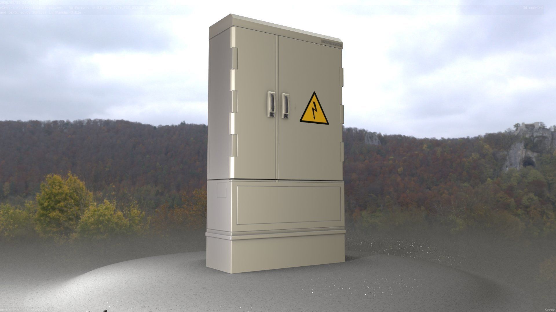 Electrical Distribution Cabinet 57 Low-poly 3D model_49