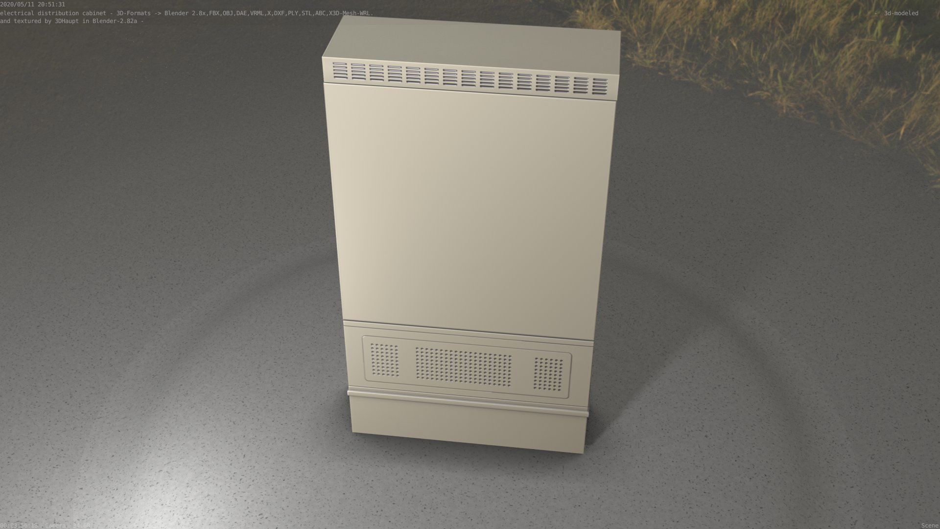 Electrical Distribution Cabinet 57 Low-poly 3D model_82