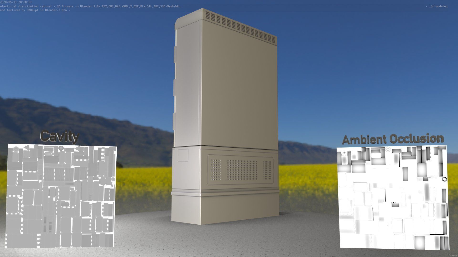 Electrical Distribution Cabinet 57 Low-poly 3D model_38