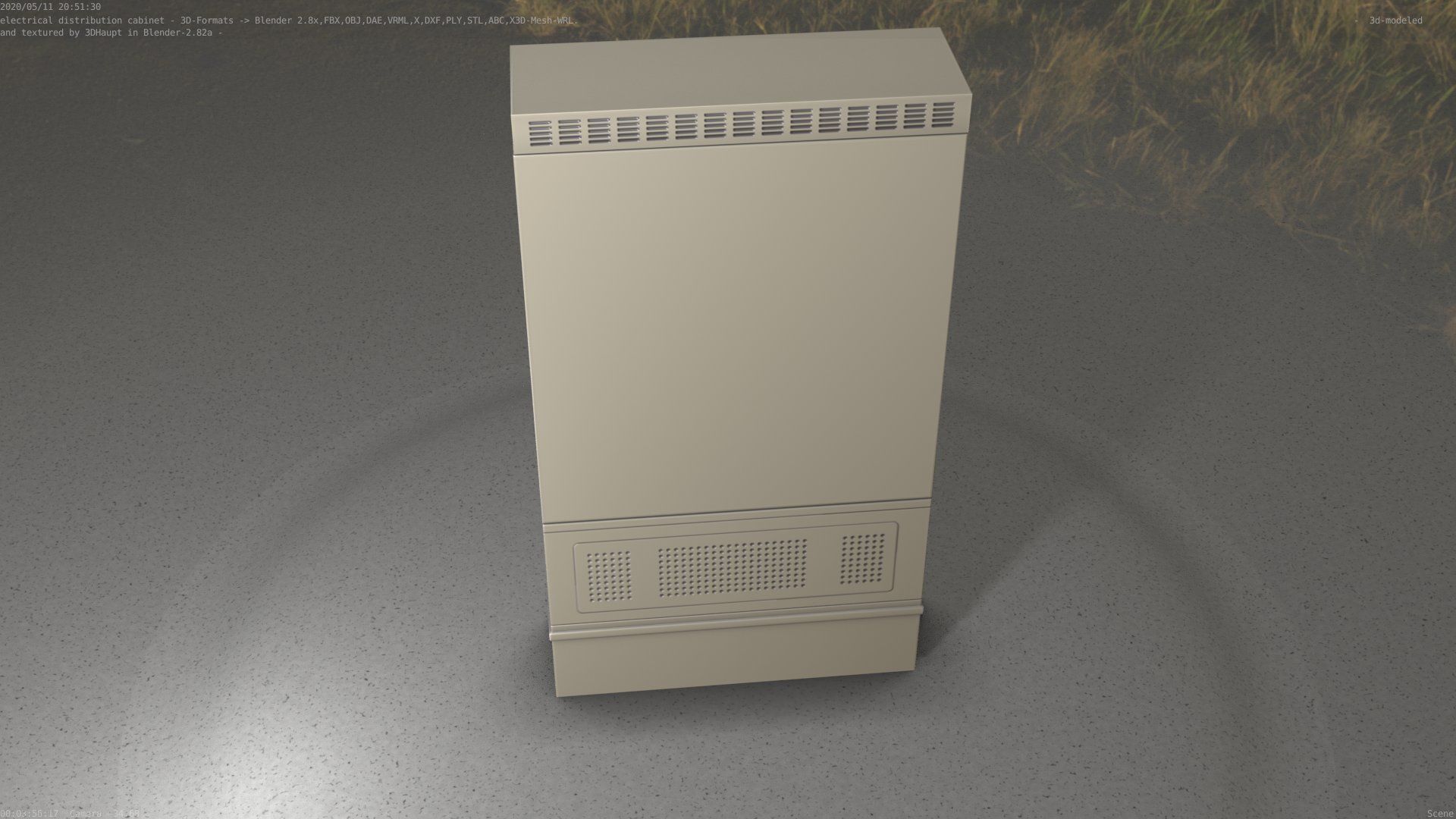 Electrical Distribution Cabinet 57 Low-poly 3D model_81