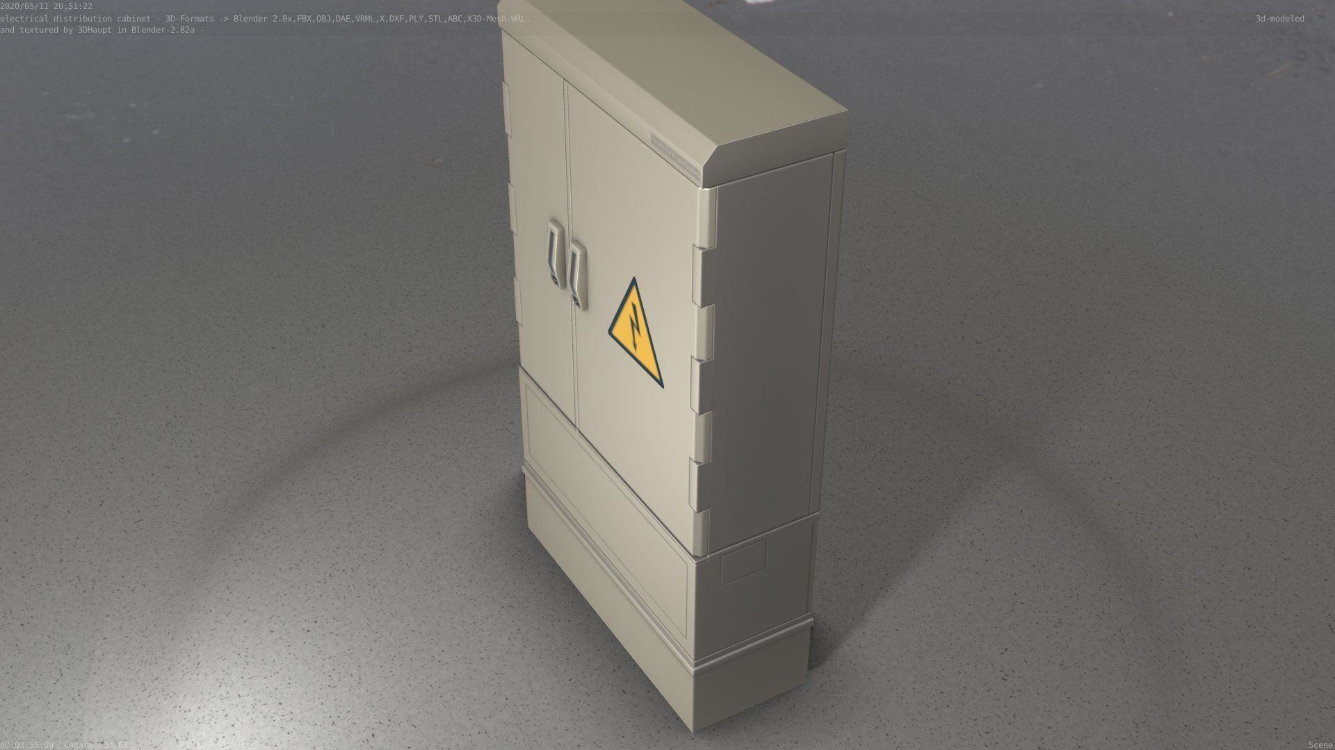 Electrical Distribution Cabinet 57 Low-poly 3D model_73
