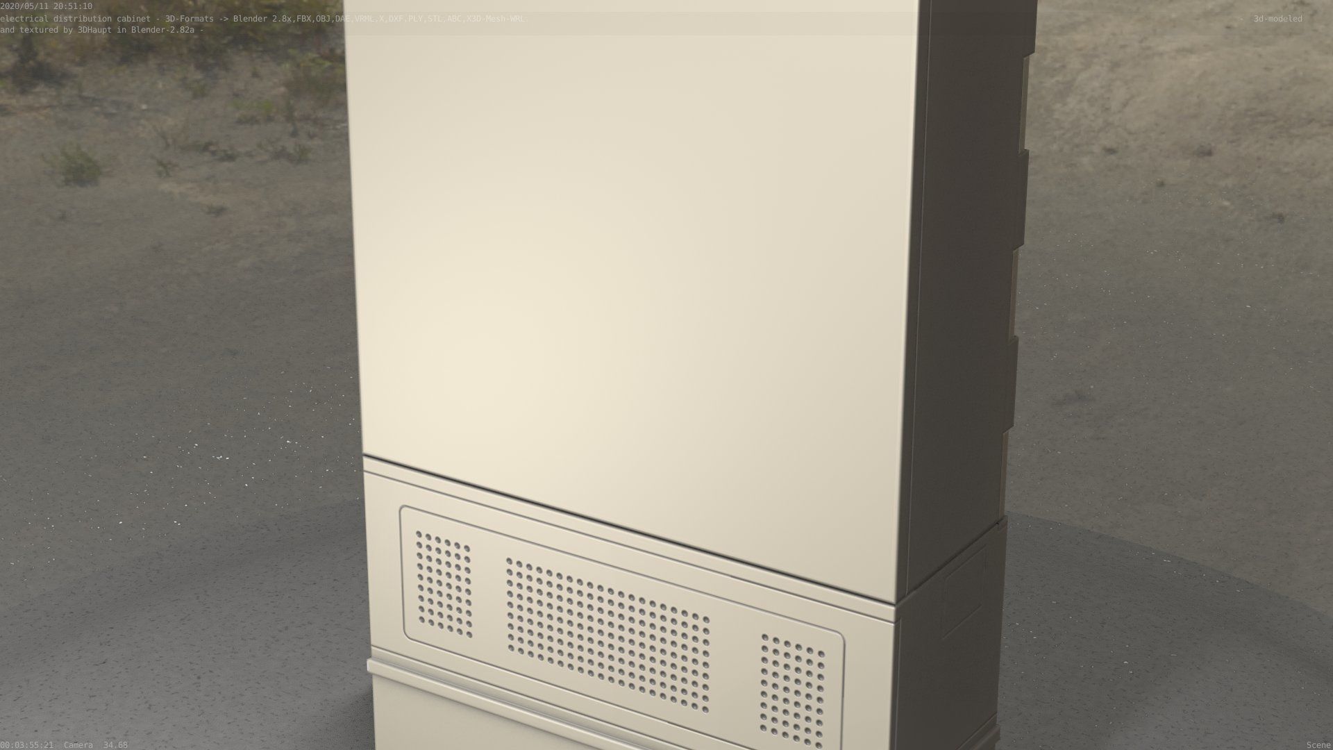 Electrical Distribution Cabinet 57 Low-poly 3D model_61