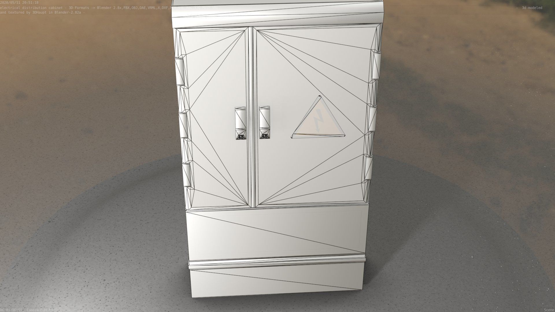 Electrical Distribution Cabinet 57 Low-poly 3D model_69