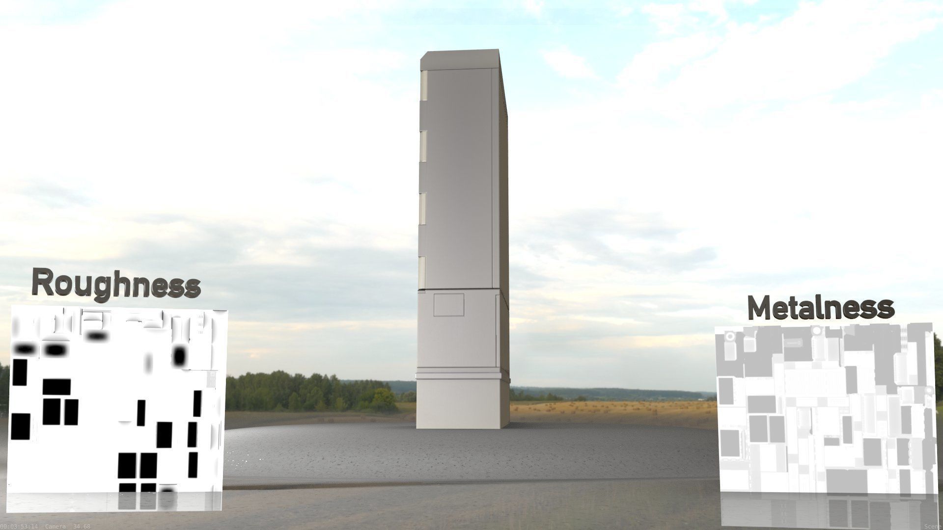 Electrical Distribution Cabinet 57 Low-poly 3D model_6