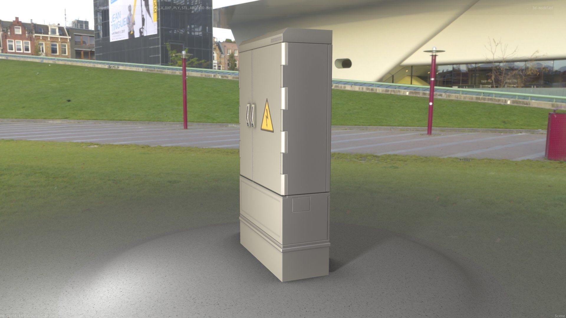 Electrical Distribution Cabinet 57 Low-poly 3D model_54