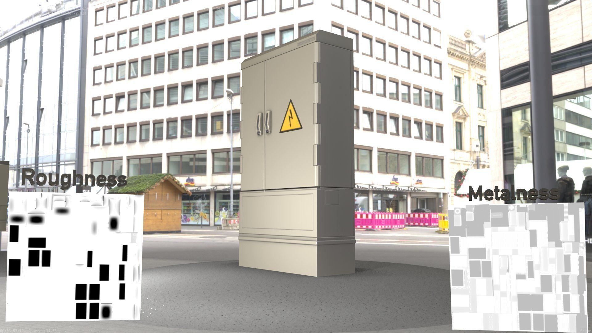 Electrical Distribution Cabinet 57 Low-poly 3D model_2