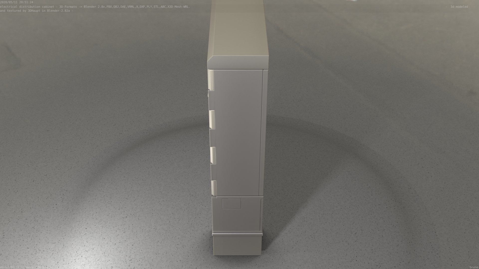 Electrical Distribution Cabinet 57 Low-poly 3D model_75