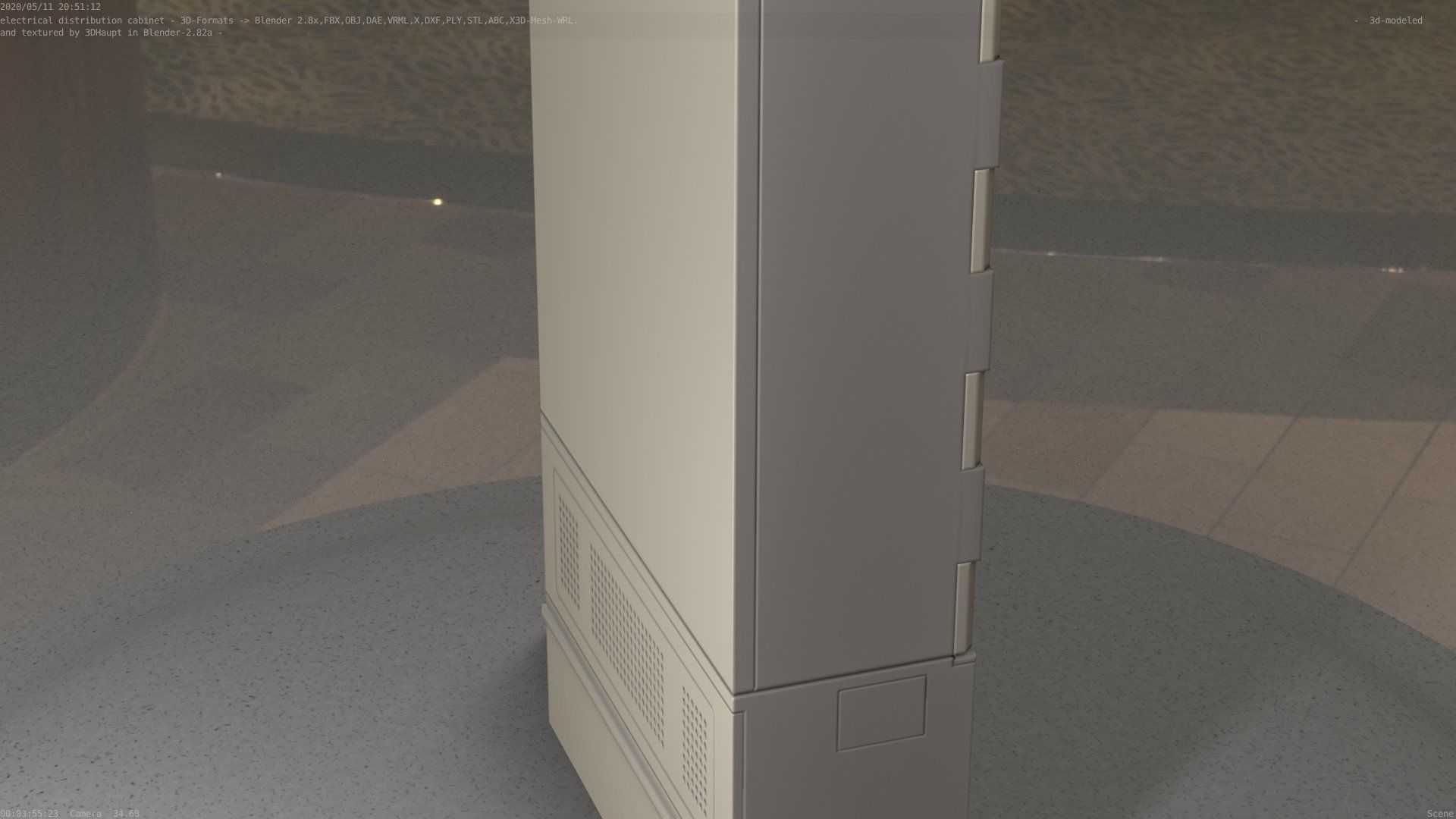 Electrical Distribution Cabinet 57 Low-poly 3D model_63