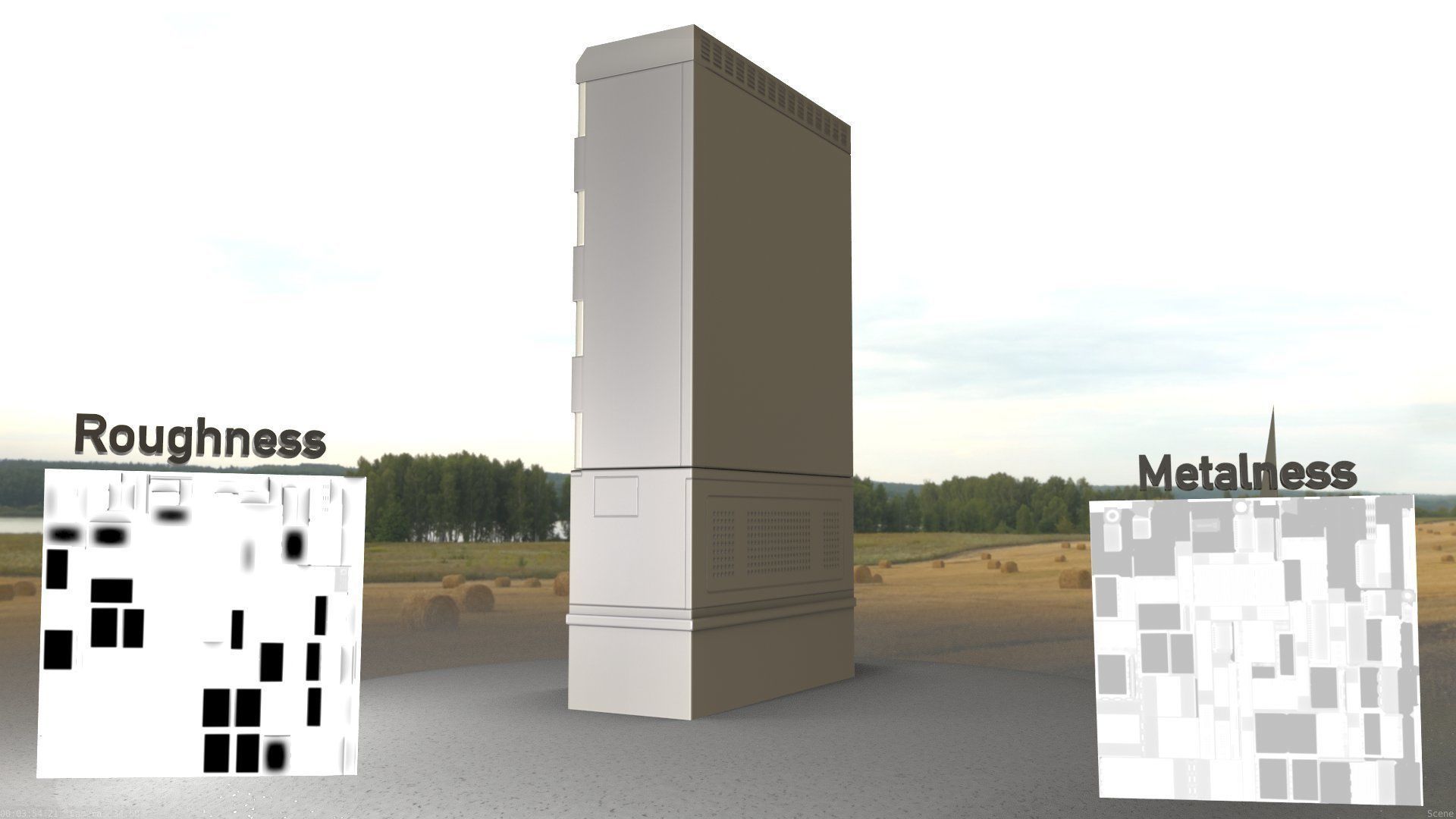 Electrical Distribution Cabinet 57 Low-poly 3D model_37