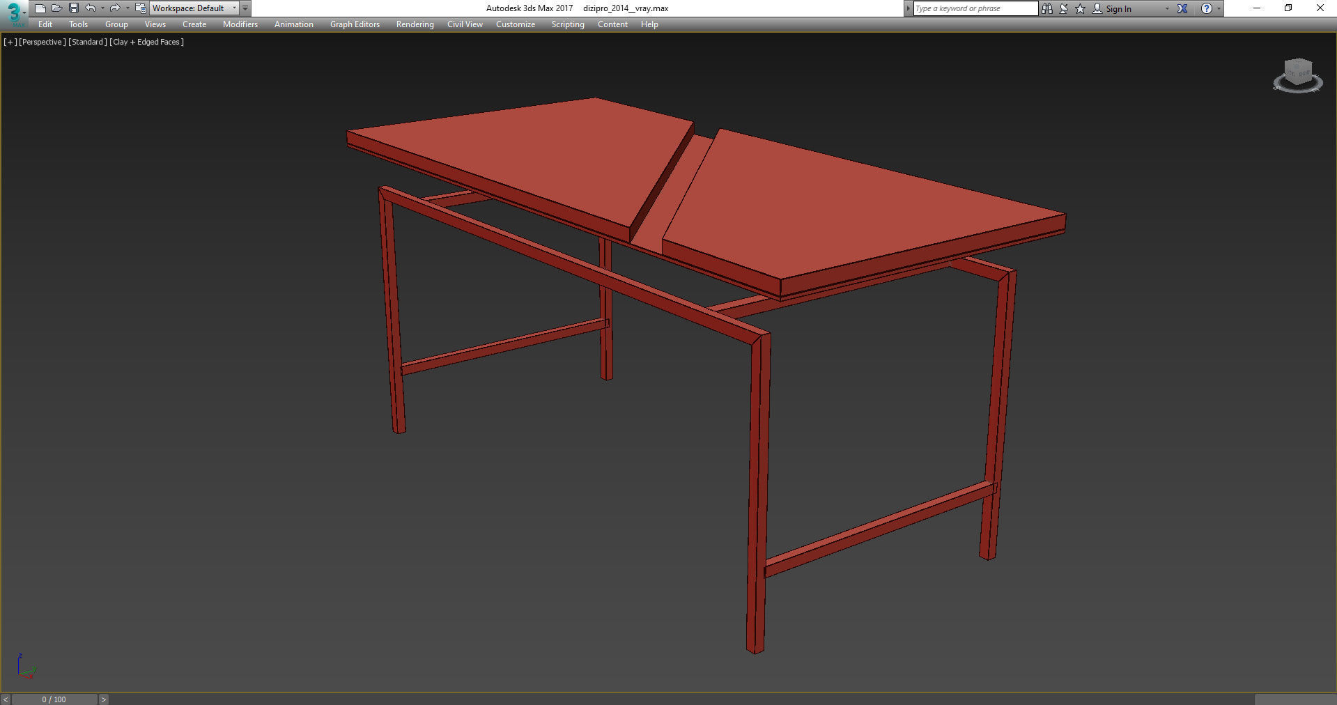 Mati SNAER BROWN COFFEE TABLE 3d model Low-poly 3D model_4