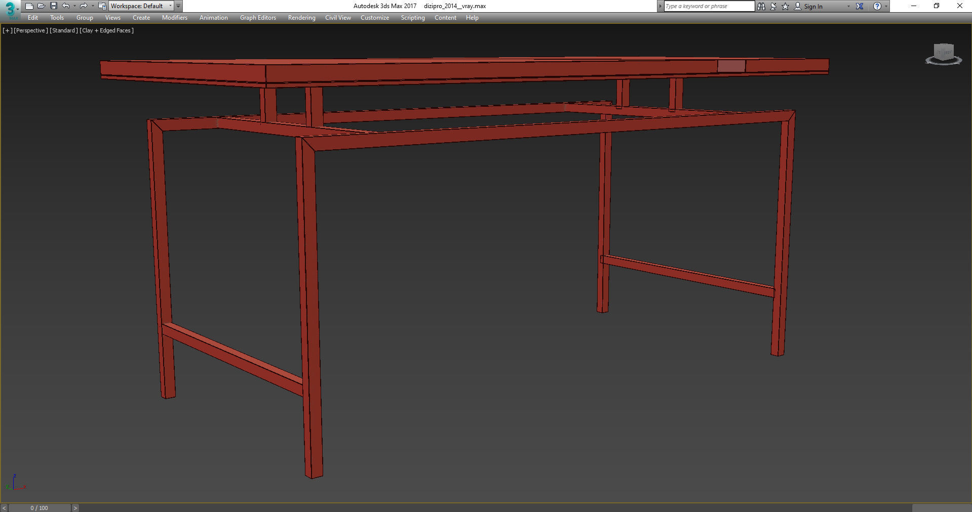 Mati SNAER BROWN COFFEE TABLE 3d model Low-poly 3D model_3