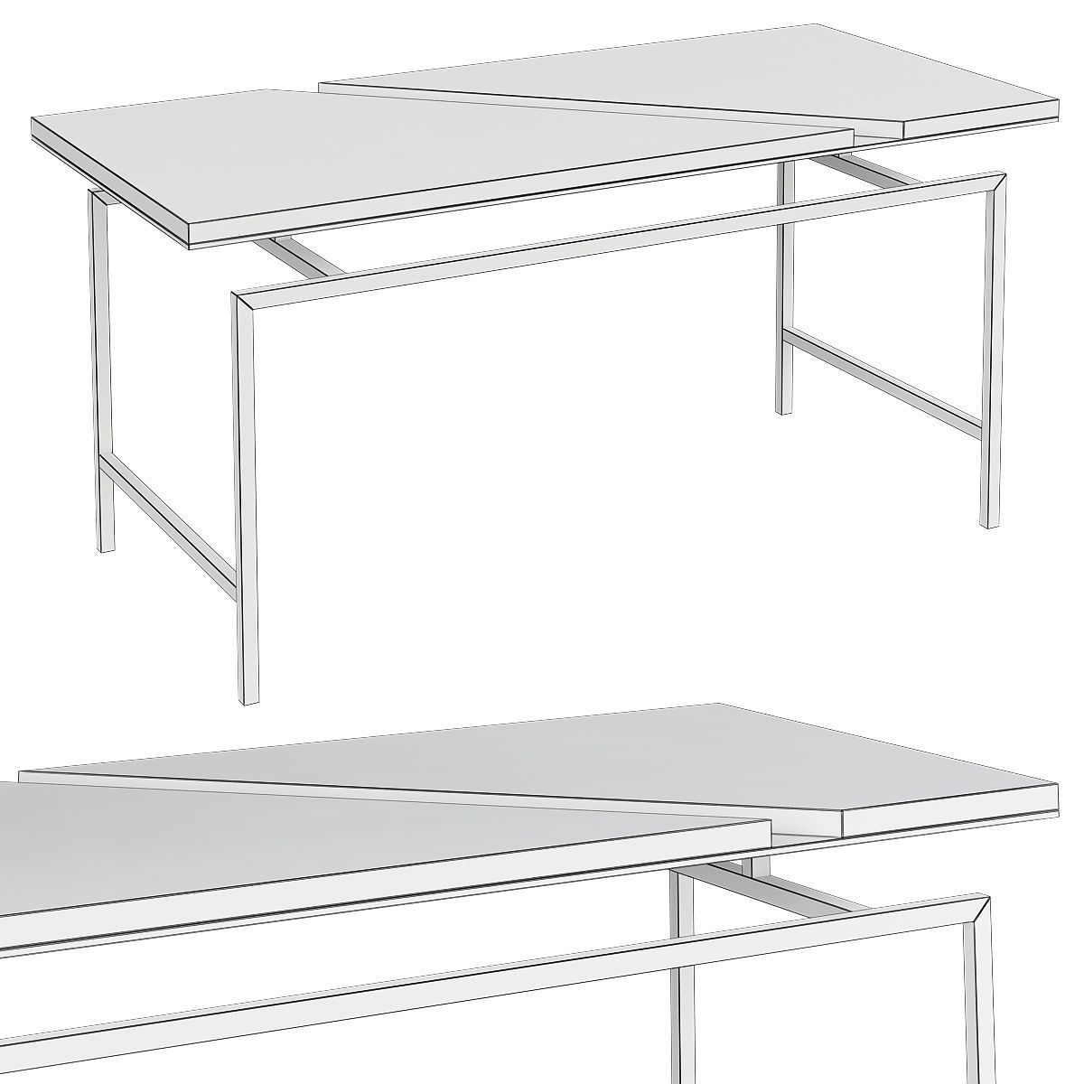 Mati SNAER BROWN COFFEE TABLE 3d model Low-poly 3D model_1