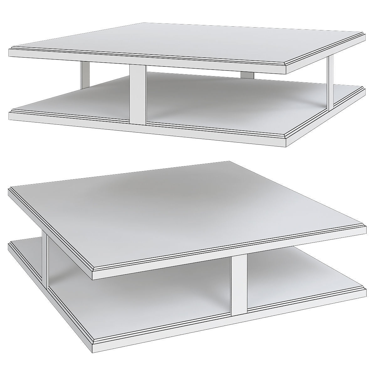 Longhi LAYER COFFEE TABLE BY ALESSANDRO LA SPADA 3d model Low-poly 3D model_1