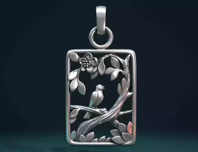 Bird pendant 3D print model