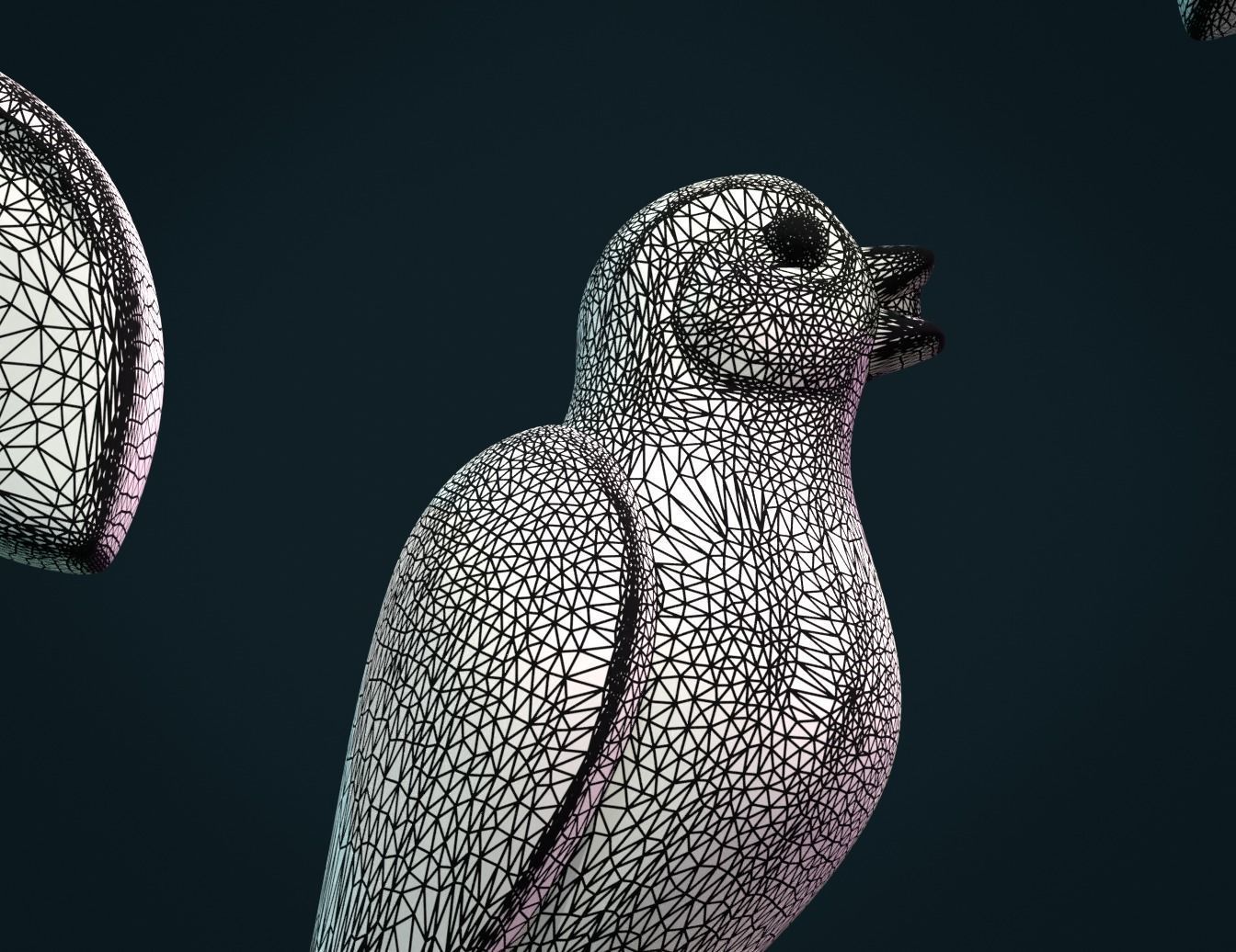 Bird pendant 3D print model_13